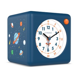Cander Berlin MNU 1010 A Children's Alarm Clock Silent Light Astronaut Space Snooze Lighting without Ticking Noises Boys Girls Children's Room