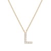 White Gold Plated Cubic Zirconia Initial Necklace | Letter Dainty