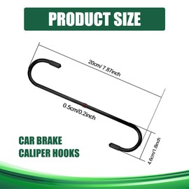 QZTYTY 2PCS Brake Caliper Hangers, Brake Caliper Tool, Brake Caliper Hooks with Rubber Tips, Universal Rust-Proof Automotive Tools Universal for Brake Axle and Suspesion System Work (Black, 2PCS)