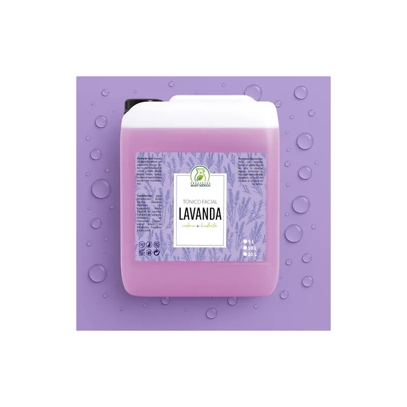 Productos Mart Mexico Tónico Facial Lavanda 5L Hipoalergénico Sin Parabenos