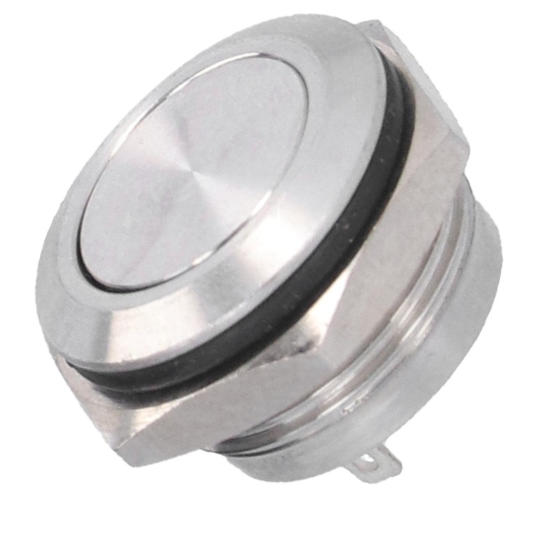 5Pcs Flat Top Button Switch Stainless Steel Waterproof Screw Terminal