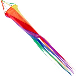 Wolkenstürmer® Windsock Size: 120 cm - Rainbow Wind Turbine - UV Resistant, Robust and Weatherproof - Wind Chime with Aluminium Swivel for Garden, Patio