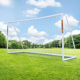 SHANTRA Soccer Goal, 12x6/10x6.5/8x5/6x4FT Soccer Goals for Backyard, Full Size Soccer Nets for Kids & Adults, Portable Soccer Goal with 2 Soccer Nets & 1 Carry Bag, Porterias De Futbol Soccer