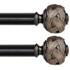 2 Pack Curtain Rods for Windows 48 to 84 Inches,