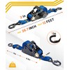 Strapinno 2PCs Retractable Ratchet Tie-Down Straps,5,000 lbs Breaking Strength- 2