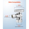 VEVOR 10-Pack Angle Stop Valve, 1/4 Turn Water Shut Off