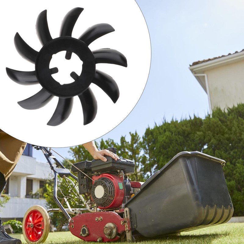 B Baosity Lawnmower Fan Ten Vanes Easy Installation Grass Cutter