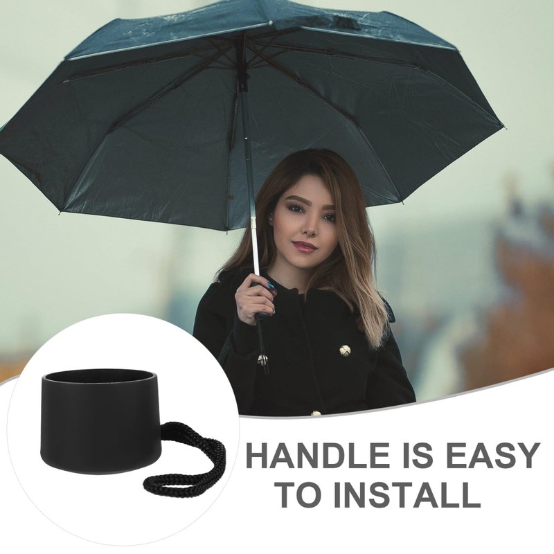 LEDMOMO Folding Umbrella Compact Plastic Handle Replacement, Anti-Slip Material, Comfortable