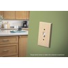 Brainerd 64666 Wood Square Single Duplex Outlet Wall Plate /