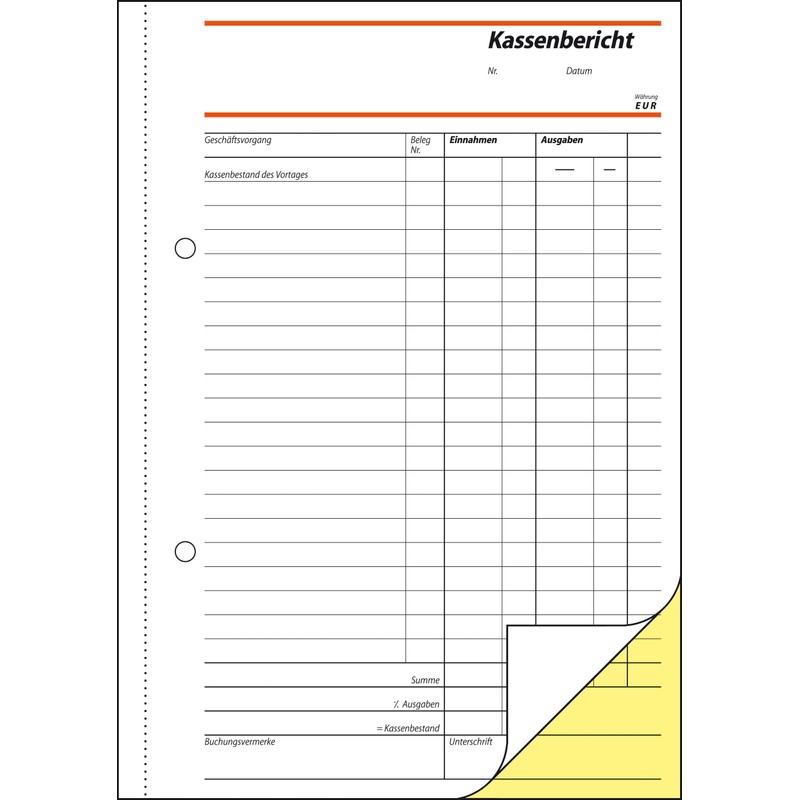 SIGEL SD007/5 Cash Report / Inventory Invoice A5, 2 x