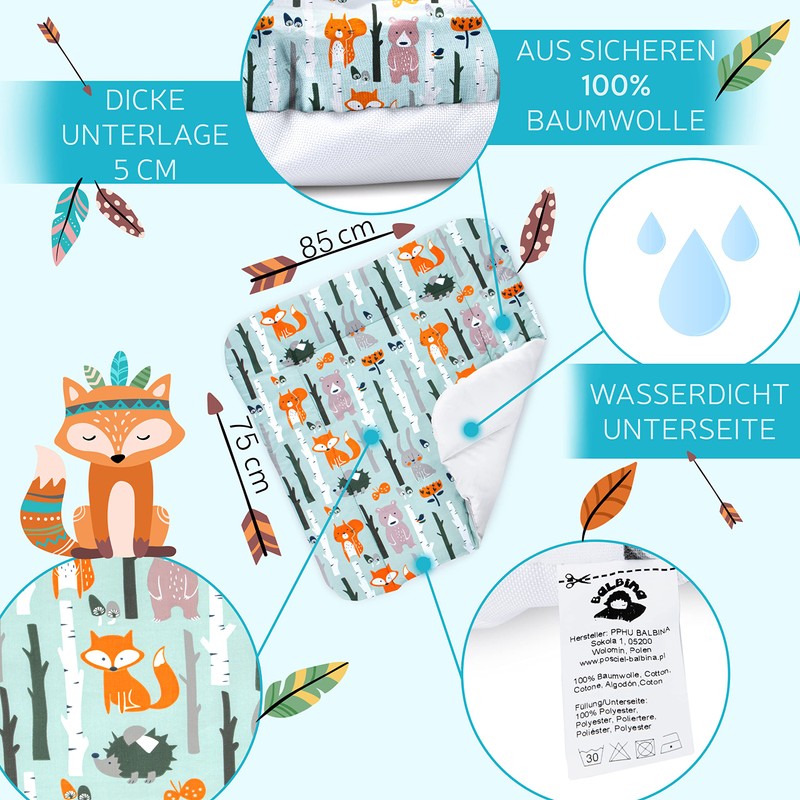 Balbina® Cotton Changing Mat Soft Changing Table Mat for Changing