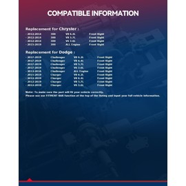KAX Front Steering Knuckle & Wheel Bearing Hub Assembly Replacement for Chrysler 300 2012-2019,1PC Passenger Side Replaces 698-298