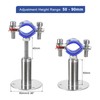 sourcing map 2Pcs Stainless Steel Pipe Supports Wall Mount Ceiling