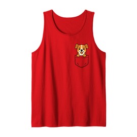 Cute Beagle Puppy Pocket Pal Funny Beagle Dog Lover Tank Top
