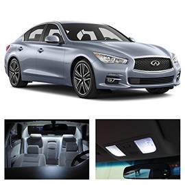 LEDpartsNow Interior LED Lights Replacement for 2014-2015 Infiniti Q50 Accessories Package Kit (12 Bulbs), WHITE