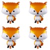 Finypa 4 x 63cm Mylar Fox Balloons Baby Shower Kids