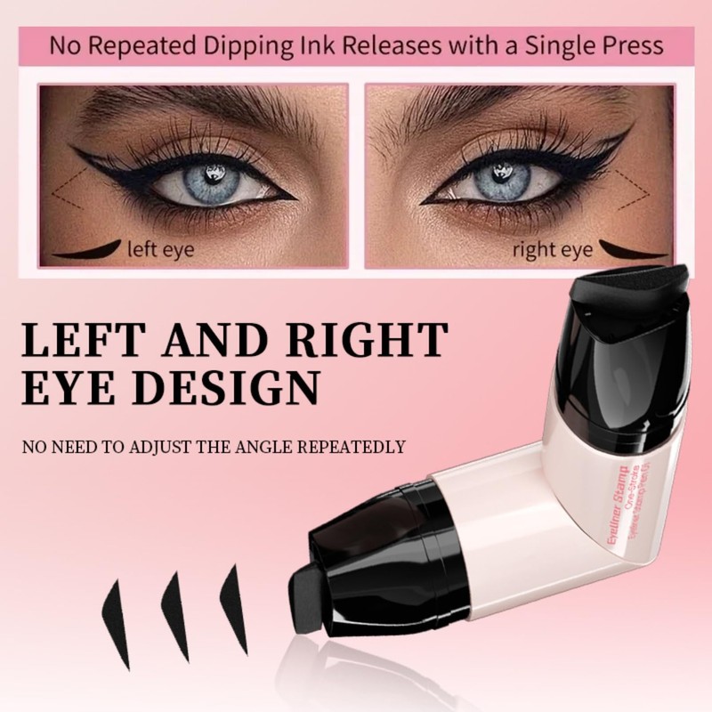 2PCS Eyeliner Stamp Set Black & Brown, 2025 New Foldable
