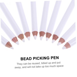 Beaupretty 30pcs Absorb White Pencil Gems for Nails Wax Pen for Rhinestones Rhinestone for Nails Dotting Tool White Nail Pencil under Nail Wax Pencil Rhinestone Picker Tool Bead Picking Pen