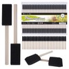 Conda 58 Pack 1" Assorted Foam Brush Set Wood Handle