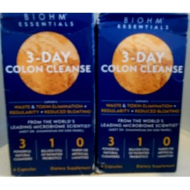 Unbranded 2 BIOHM Essentials 3Day Colon Cleanse Natural Waste & Toxin Elimination 12 Caps