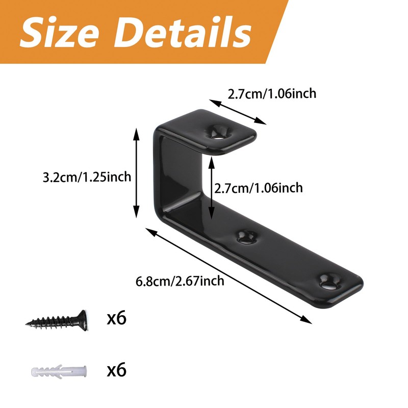 MOROBOR 2pcs PVC Coated Bed Ladder Hooks Black Iron Bunk