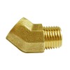 Joywayus 2PCS Brass 45 Degrees Elbow Pipe Fittings 1/4"NPT Male