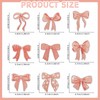 9 Pcs Pink Bow Iron on Patches Plaid Polka Dot