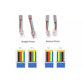 generic REVERSE 6-PIN CABLE REMOTE WIRE CONTROL CORD FOR CRAFTMATIC ADJUSTABLE BED