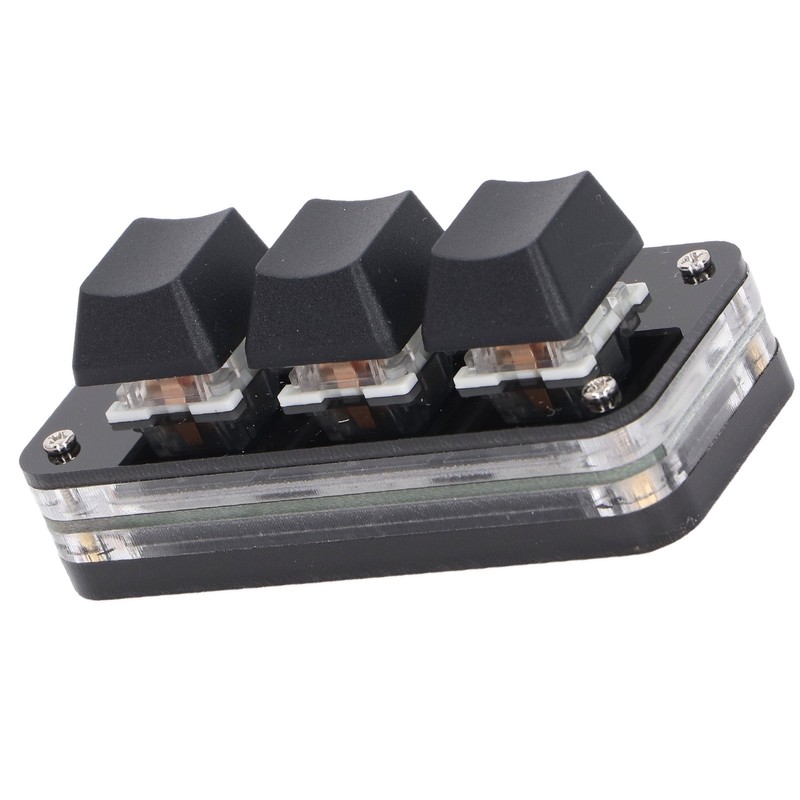3 Key Mini Keypad Industrial USB Customized Blue Switch Programmable