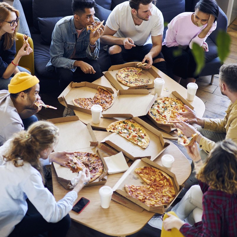 sourcing map Pizza Boxes, 24Pcs 8.07x6.5x1.77 Inch - Pizza Single