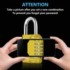 Diyife Combination Padlock, [2 Pack] 4 Digit Lock Combination, Padlock