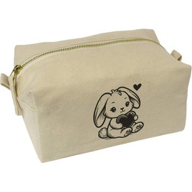 'Sweetheart Rabbit' Canvas Wash Bag/Makeup Case (CS00039470)