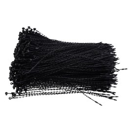 Wealrit 2000 Pcs 5.5" Plastic Zip Ties Adjustable Beaded Loop Tie Plastic Tag Fastener(Black)