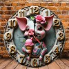 10-Inch Wood Wall Clock for a Yoga Studio with a