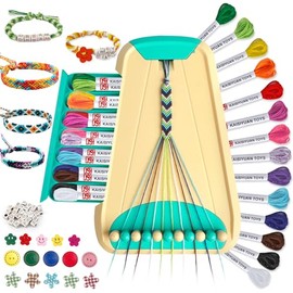 Artes y manualidades para niños de 8 a 12 años, kit de fabricación de pulseras de la amistad para niñas, kit de fabricación de joyas, regalos de Navidad para niños de 6, 7, 8, 9, 10, 11, 12 años