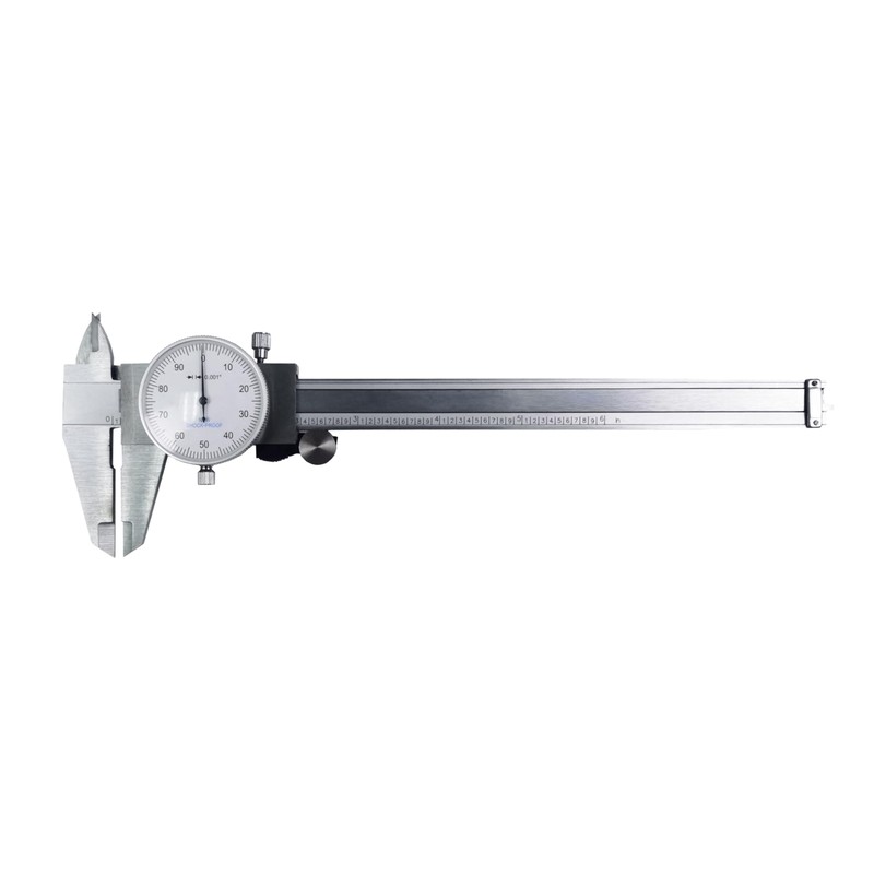 HFS(R) 0-6" Stainless Steel 4 Way Imperial Dial Caliper .001"
