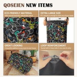 Laundry Hamper,Monster Truck Laundry Basket,Waterproof Oxford Cloth Storage Basket with Handle for Clothes Books Nursery Home Storage Sundries 16"x20"