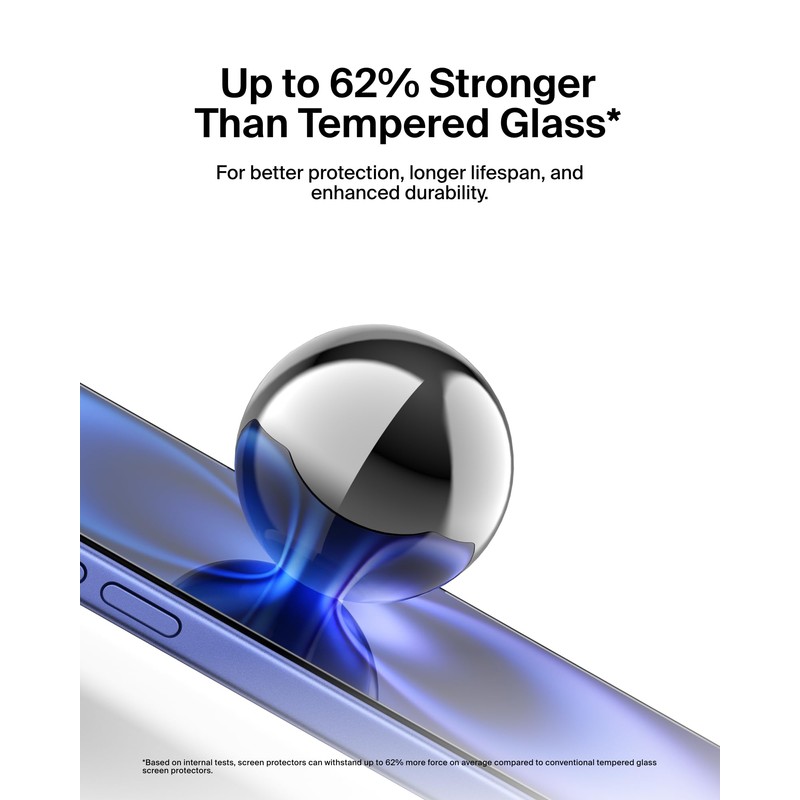 Belkin Belkin ScreenForce InvisiGlass Treated Screen Protector for iPhone 16