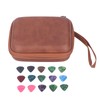Guitar Pick Bag Set Celluloid Picks Storage Pouch Holder Case