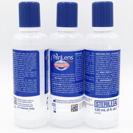PuriLens Plus Preservative Free Saline 3 x 4oz Bottle (Unisol 4 replacement)