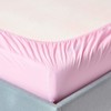 HOMESCAPES Pink Deep Fitted Sheet (12”) Small Double 200 TC