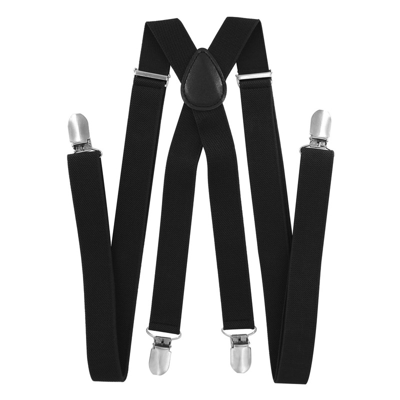 axy Men's Braces with Bow Tie - 4 Strong Clips