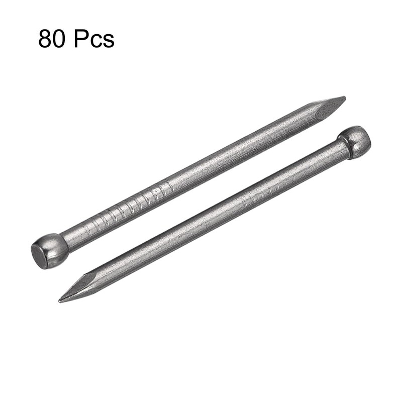 uxcell Finishing Nails 80pcs 35mm 1-3/8 Inch Hand-Drive Hardware Carbon