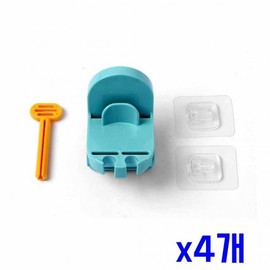 Easy attachment organizer for toothbrushing supplies (blue) x4