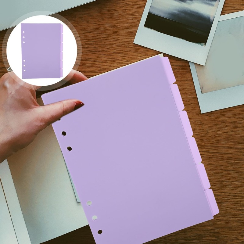 Divider Card Index Sheet File Accessories a5 Size 6 Holes