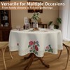TQUQOBU Canvas Round Table Cloths 60 Inch, Waterproof Floral Summer