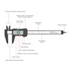 150mm 6inch Plastic Digital Caliper LCD Digital Electronic Ruler Carbon