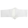 HANERDUN Lace-up Corset Elastic Cinch Belt Waist Belt, White, Small