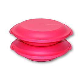 Tupperware (2) Double Plates | Shallow Bowls and Plates Set | Dark Pink