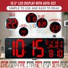 TXL TXL16.5 Digital Wall Clock Large Display, LED Wall Clock